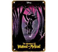 KNIOIL Póster de la película The Adventures of Ichabod and Mr. Toad (1950), cartel de metal vintage, con logotipo de la familia, club, bar, cafetería, dormitorio, decoración de pared, regalo, 8 x 12
