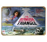 KNIOIL Póster de la película The Bermuda Triangle (#2 de 2) 1979, letrero de metal vintage con logotipo familiar, club, bar, cafetería, dormitorio, decoración de pared, regalo, 8 x 12 pulgadas
