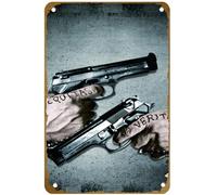 KNIOIL Póster de la película The Boondock Saints 1999 vintage de metal con logotipo familiar, club, bar, cafetería, dormitorio, decoración de pared, regalo, 8 x 12 pulgadas