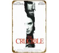KNIOIL Póster de la película The Crucible de 1996 de metal vintage con logotipo de la familia, club, bar, cafetería, dormitorio, decoración de pared, regalo, 8 x 12 pulgadas