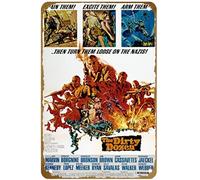 KNIOIL Póster de la película The Dirty Dozen de 1967, diseño vintage de metal, con logotipo familiar, club, bar, cafetería, dormitorio, decoración de pared, regalo, 20 x 30 cm