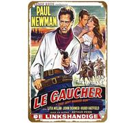 KNIOIL Póster de la película The Left Handed Gun (#4 de 4) 1958, letrero de metal vintage con logotipo de la familia, club, bar, cafetería, dormitorio, decoración de pared, regalo, 8 x 12 pulgadas
