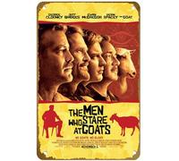 KNIOIL Póster de la película The Men Who Stare at Goats Movie Vintage Metal Tin Sign Logo Family Club Bar Cafe Bedroom Art Wall Decor Gift 20.3x30.5 cm