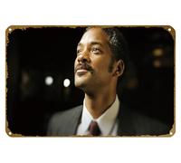 KNIOIL Póster de la película The Pursuit Of Happiness Will Smith Face Vintage Metal Tin Sign Logo Family Club Bar Cafe Bedroom Art Wall Decor Gift 20.3x30.5 cm