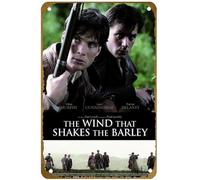 KNIOIL Póster de la película The Wind That Shakes the Barley de metal vintage con logotipo de la familia, club, bar, cafetería, dormitorio, decoración de pared, regalo, 8 x 12 pulgadas