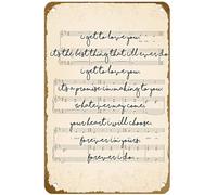 KNIOIL Póster de metal vintage con texto en inglés "I Gets To Love You" para decoración de pared, decoración de pared, regalo de 8 x 12 pulgadas