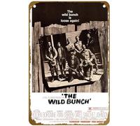 KNIOIL Póster de metal vintage de The Wild Bunch (1969), con logotipo de la familia, club, bar, cafetería, dormitorio, decoración de pared, regalo, 20 x 30 cm