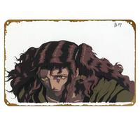 KNIOIL Póster de metal vintage de Vampire Hunter D Charlotte Elbourne - Bloodlust (2000) con logotipo de la familia, club, bar, cafetería, dormitorio, decoración de pared, regalo, 8 x 12 pulgadas