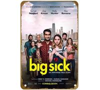 KNIOIL Póster de película The Big Sick (#1 de 3) An awkward true story. 2017 - Cartel de metal vintage con logotipo de la familia, club, bar, cafetería, dormitorio, decoración de pared, regalo, 8 x 12