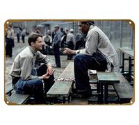 KNIOIL Póster de película The Shawshank Redemption, Morgan Freeman, Tim Robbins de metal vintage, con logotipo de la familia, club, bar, cafetería, dormitorio, decoración de pared, regalo, 8 x 12