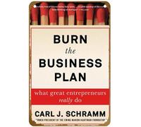 KNIOIL Póster vintage de metal con logotipo de Burn the Business Plan, para decoración de pared, regalo de 20,3 x 30,5 cm