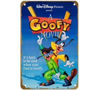 KNIOIL Póster vintage de metal con texto en inglés "A Goofy Movie It's hard to be cool when your Dad is Goofy". Cartel de metal vintage con el logotipo de Family Club, Bar, Café, dormitorio