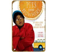 KNIOIL Póster vintage de metal con texto en inglés "Pies from Nowhere: How Georgia Gilmore Sustained the Montgomery Bus Boycott", cartel de metal vintage, con logotipo de Family Club, Bar, Café