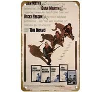 KNIOIL Rio Bravo (1959) - Póster de metal vintage con logotipo familiar, club, bar, cafetería, dormitorio, decoración de pared, regalo, 20 x 30 cm