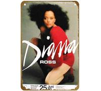 KNIOIL Ross, Diana - Póster vintage de metal con logotipo de decoración de pared de 20 x 30 cm