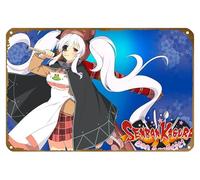 KNIOIL Senran Kagura, Senran Kagura Bon Appétit! Póster vintage de metal con logotipo familiar, club, bar, cafetería, dormitorio, decoración de pared, regalo, 8 x 12 pulgadas