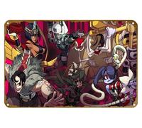 KNIOIL Skullgirls, Fukua, Robo Fortune, Eliza, Beowulf, Big Band, Squigly Game Poster Vintage Metal Tin Sign Logo Family Club Bar Cafe Bedroom Art Wall Decor Gift 20.3x30.5 cm