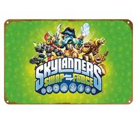 KNIOIL Skylanders Swap Force - Póster vintage de metal con logotipo de la familia, club, bar, cafetería, dormitorio, decoración de pared, regalo, 8 x 12 pulgadas