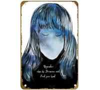 KNIOIL Sreya M Grace Slick-White - Póster vintage de metal con logotipo de conejo para familia, club, bar, cafetería, dormitorio, decoración de pared, regalo, 8 x 12 pulgadas