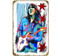 KNIOIL Terry Kath, Chicago, Guitarra, Vocales, Rock, Hard Rock, Blues, Póster de metal vintage con logotipo de Club Familiar, Bar, Café, Dormitorio, Decoración de Pared, Regalo de 20.3 x 30.5 cm
