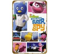 KNIOIL The Backyardigans: International Super Spy (2007) Póster de la película vintage de metal con logotipo de la familia, club, bar, cafetería, dormitorio, decoración de pared, regalo, 8 x 12