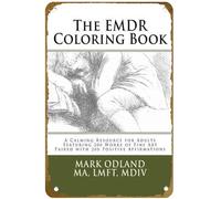KNIOIL The EMDR: Un recurso calmante para adultos, con 200 obras de bellas artes combinadas con 200 afirmaciones positivas, póster de metal vintage, decoración de pared, regalo de 8 x 12 pulgadas