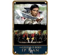 KNIOIL The Legend Is Born: Ip Man (2010) Póster de la película vintage de metal con logotipo de la familia, club, bar, cafetería, dormitorio, decoración de pared, regalo, 8 x 12 pulgadas