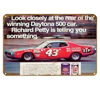 KNIOIL Treasun 1972 Richard Petty for STP Póster de tratamiento de aceite, cartel de metal vintage con logotipo familiar, club, bar, cafetería, dormitorio, decoración de pared, regalo, 8 x 12 pulgadas