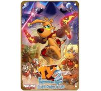 KNIOIL TY The Tasmanian Tiger 2: Bush Rescue - Póster de metal vintage con logotipo de la familia, club, bar, cafetería, dormitorio, decoración de pared, regalo, 8 x 12 pulgadas