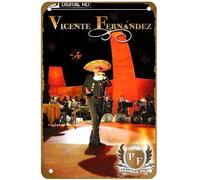 KNIOIL Vicente Fernandez - Póster de la película de primera fila de metal vintage con logotipo familiar, club, bar, cafetería, dormitorio, decoración de pared, regalo, 20 x 30 cm