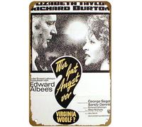 KNIOIL Who's afraid of Virginia Woolf? Style A Movie Poster Vintage Metal Tin Sign Logo Family Club Bar Cafe Bedroom Art Wall Decor Gift 20.3x30.5 cm