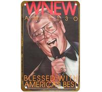 KNIOIL Wnew Am 1130 Mel Torme - Póster vintage de metal con logotipo de la familia, club, bar, cafetería, dormitorio, decoración de pared, regalo, 8 x 12 pulgadas