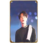 KNIOIL World Wide Handsome Jin BTS- News - Póster vintage de metal con logotipo de la familia, club, bar, cafetería, dormitorio, decoración de pared, regalo, 20 x 30 cm
