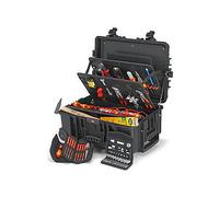 Knipex 00 21 37 Caja de Herramientas Robust45 Move Elektro Negra Resistente al Polvo, Golpes y Agua de Polipropileno