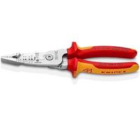 KNIPEX 13 76 200 ME WireStripper modelo métrico aislados con fundas multicomponentes, según norma VDE cromado 200 mm