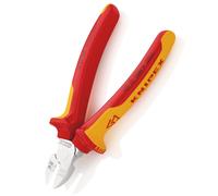Knipex Alicates de corte diagonal con función de pelacables cromado, aislados con fundas multicomponentes, según norma VDE 160 mm (cartulina autoservicio/blíster) 14 26 160 SB