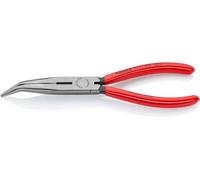 Knipex Alicate de montaje 26 21 200 – boca cigüeña, 200 mm, negro atramentado, recubierto de plástico