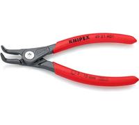 Knipex 49 21 A01 - Alicate de precisión para arandelas exteriores en ejes (recubiertos de plástico, antideslizante, 130 mm), gris atramentado