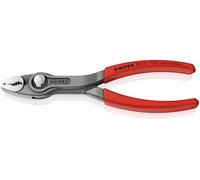 KNIPEX 82 01 150 TwinGrip Alicate de presión frontal y lateral, Mangos plásticos por inmersión antideslizantes gris atramentado, 150 mm
