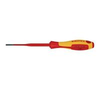 KNIPEX 98 20 35 SL VDE - Destornillador ranurado aislado, 3,5 x 100 mm, delgado