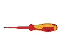 KNIPEX 98 25 02 SL VDE - Destornillador Pozidriv® aislado PZ2 x 100 mm, delgado