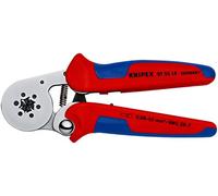 Knipex Alicate autoajustable para crimpar punteras huecas de acceso lateral cromado, con fundas multicomponentes 180 mm (cartulina autoservicio/blíster) 97 55 14 SB