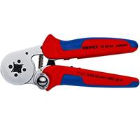 Knipex Alicate autoajustable para crimpar punteras huecas de acceso lateral cromado, con fundas multicomponentes 180 mm (cartulina autoservicio/blíster) 97 55 04 SB