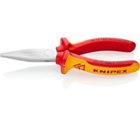 Knipex Alicate de boca larga cromado, aislados con fundas multicomponentes, según norma VDE 160 mm (cartulina autoservicio/blíster) 30 16 160 SB