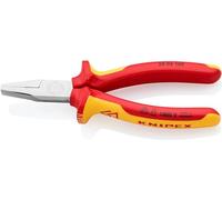 KNIPEX Alicate de boca plana cromado aislados con fundas multicomponentes, según norma VDE 160 mm, 20 06 160