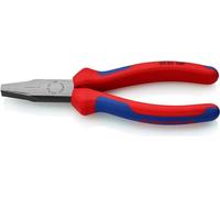 Knipex Alicate de boca plana negro atramentado, con fundas multicomponentes 160 mm (cartulina autoservicio/blíster) 20 02 160 SB