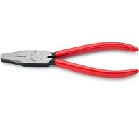 Knipex Alicate de boca plana negro atramentado, recubiertos de plástico 180 mm 20 01 180