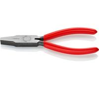 Knipex Alicate de boca plana negro atramentado, recubiertos de plástico 140 mm 20 01 140