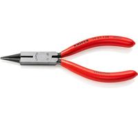 KNIPEX Alicate de boca redonda con filos de corte (Alicate para joyería) recubiertos de plástico 130 mm, 19 01 130
