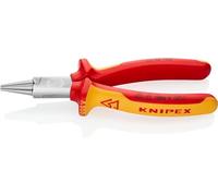 Knipex Pinza redonda VDE 22 06 160 – 160 mm, cromada, aislada con fundas multicomponentes